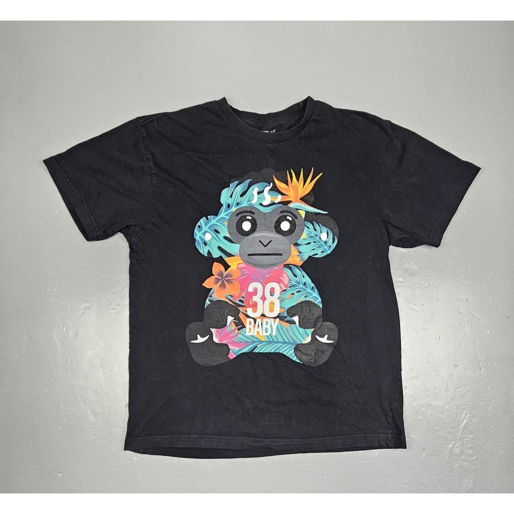 NBA Young Boy 38 Monkey T-Shirt Mens Large‎ Black Rap Tee Hip Hop Streetwear